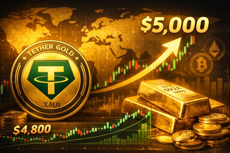 Tether Gold (XAUt) surges as gold approaches $5,000 mark