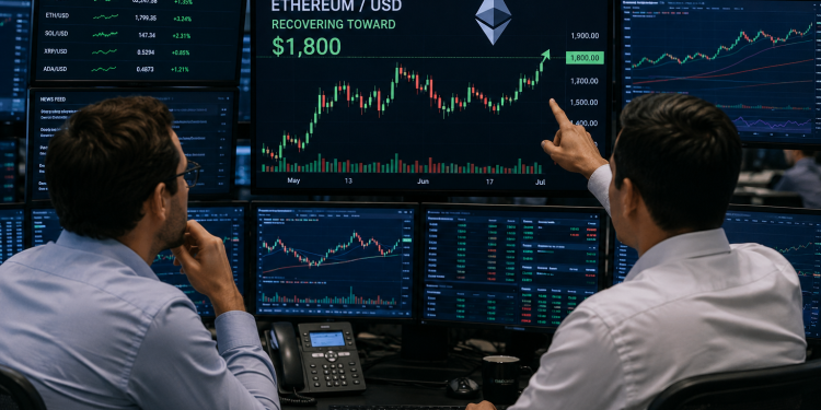 Ethereum approaches $1,800 as bulls test key resistance