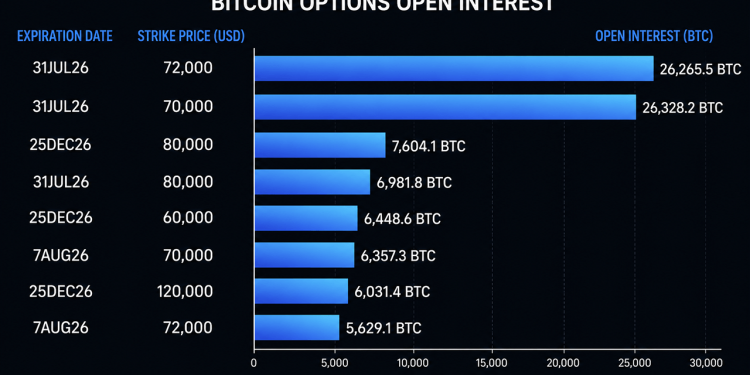 Bitcoin Options Scream Bullish as Traders Pile Into $72K and $80K Calls