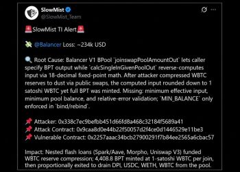 Balancer V1 Pool Hacked for $234K in Same Bug Family